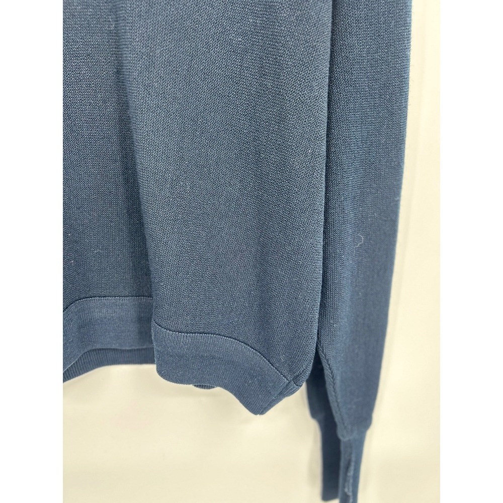 Vintage IZOD‎ Lacoste Mens XL V Neck Sweater Blue Long Sleeve Acrylic Knit - Picture 3 of 7